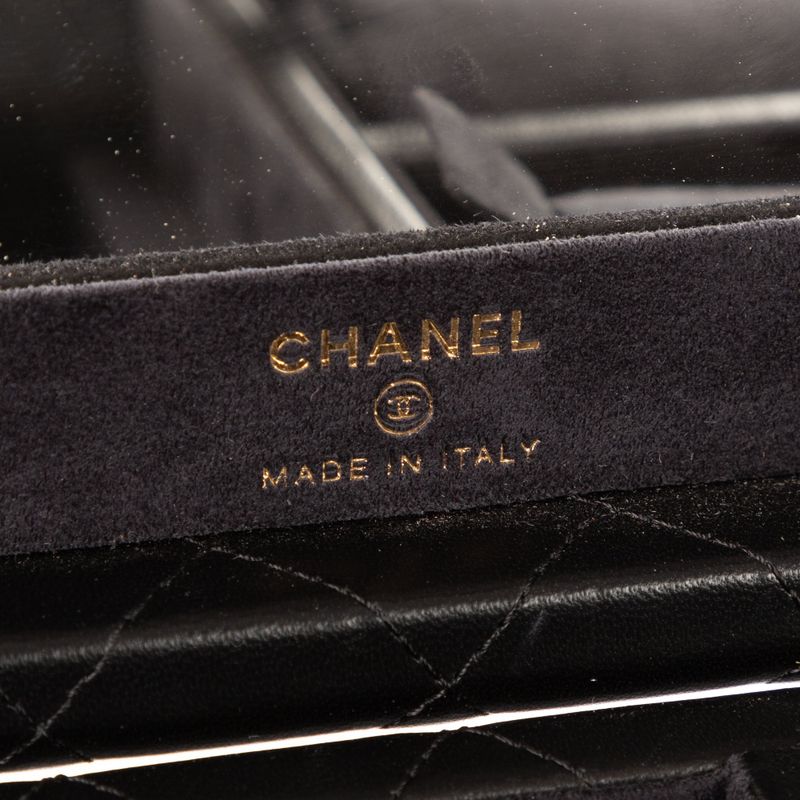 Chanel Rare Jewelry Case Black Matelasse Lambskin Leather A