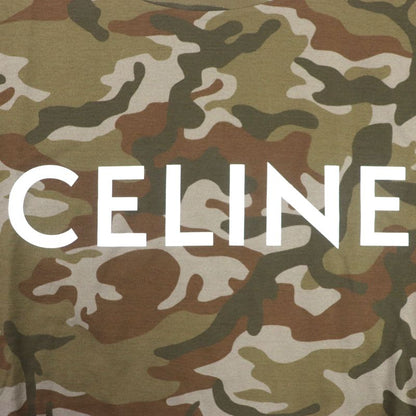Celine 22SS 2x681246q Loose Logo T-shirt Cotton Logo Print Camouflage Pattern