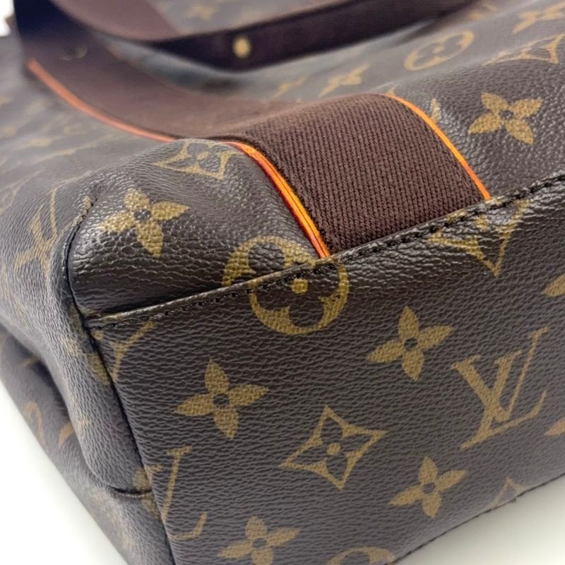 Louis Vuitton Cabas Bobol Damier Ebene Damier Ebene Leather × PVC Brown Tote