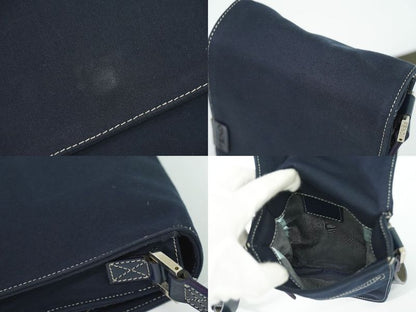 Authentic Fendi Canvas Shoulder Bag Pochette Navy 16071 Bag Pre-owned [follow-up