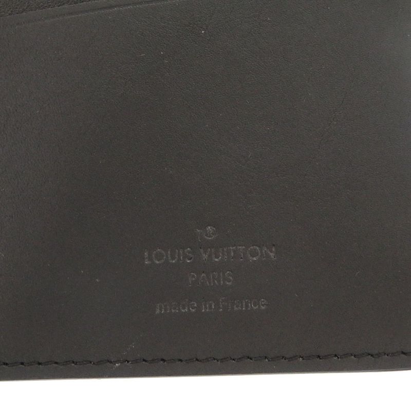 Louis Vuitton Portefeuille Brazza Monogram Shadow M62900 IC Chip Noir Black