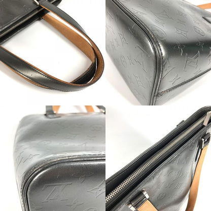 Louis Vuitton Shoulder Bag Stockton M55112 Monogram Matte Leather Black