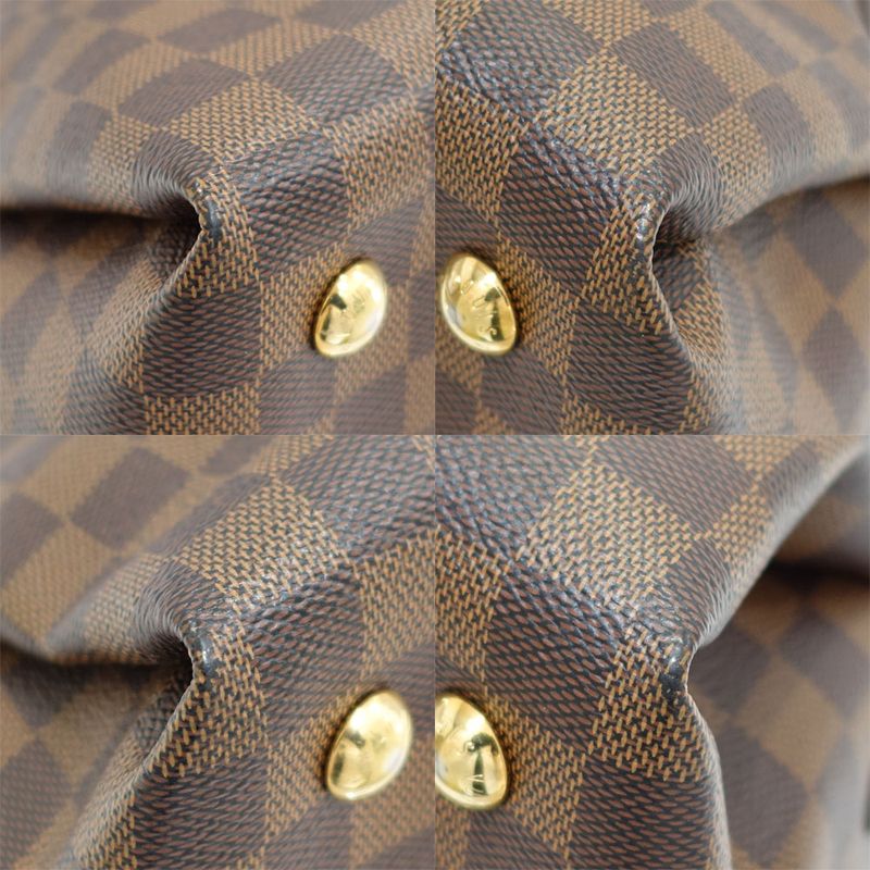 Louis Vuitton Salvi Damier N41399 Brown Gold Hardware Handbag Shoulder