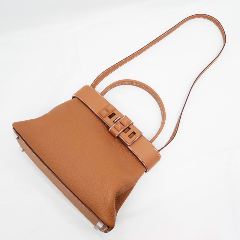 Hermes Medall Shoulder Bag Togo X Swift Gold K Engraved 2025 Manufacture