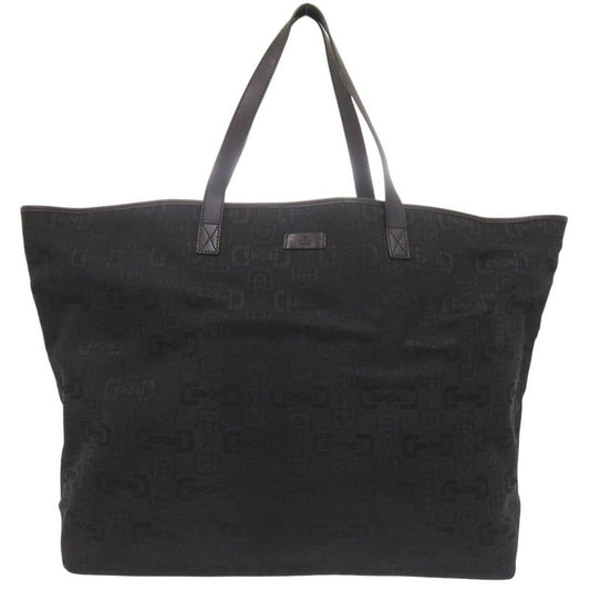 Gucci Horsebit Pattern 238695 Canvas/leather Black Tote Bag Black 0892 Gucci