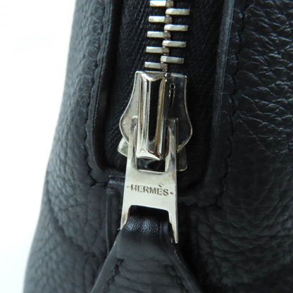 Hermes Bolide 31 Taurillon Clemence Silver Hardware Handbag Black Engraved Y