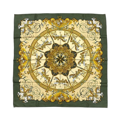 4156 Hermes Silk Scarf Carre 90 Luna Park Merry-Go-Round Amusement Park