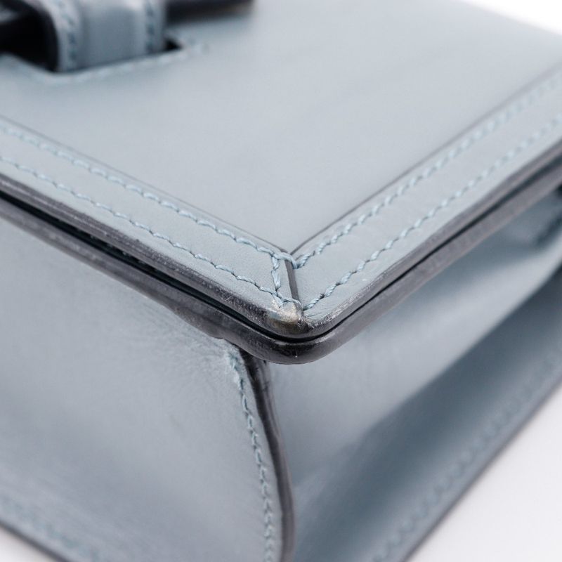 Loewe Barcelona Small Calf Stone Blue Light Blue Women Shoulder Bag