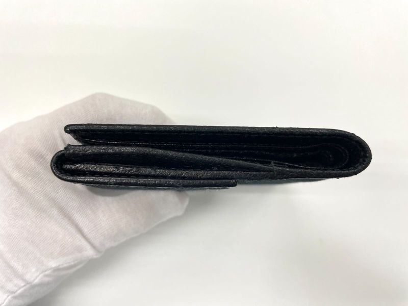 Gucci GG Canvas Leather Compact Wallet Bifold Wallet Double Hook 112664 Navy