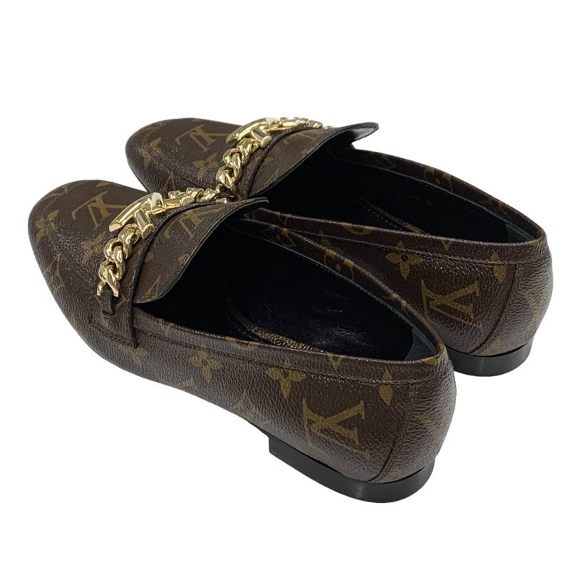 Unused Louis Vuitton Upper Case Line Monogram Loafer Flat Shoes Lvhardware