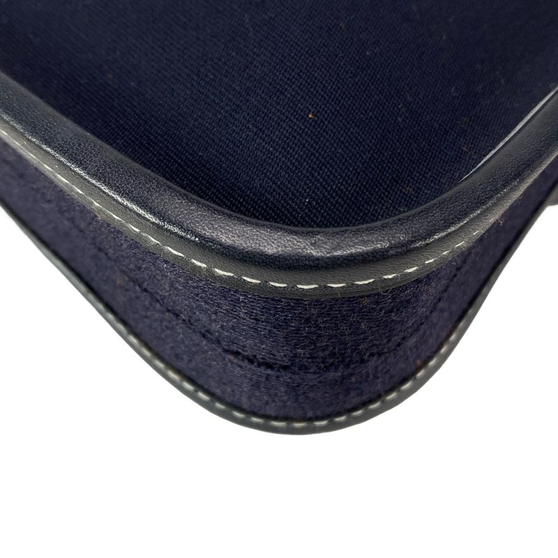 Hermes Buenaventura Mini Blue Indigo Silver Hardware Shoulder Bag