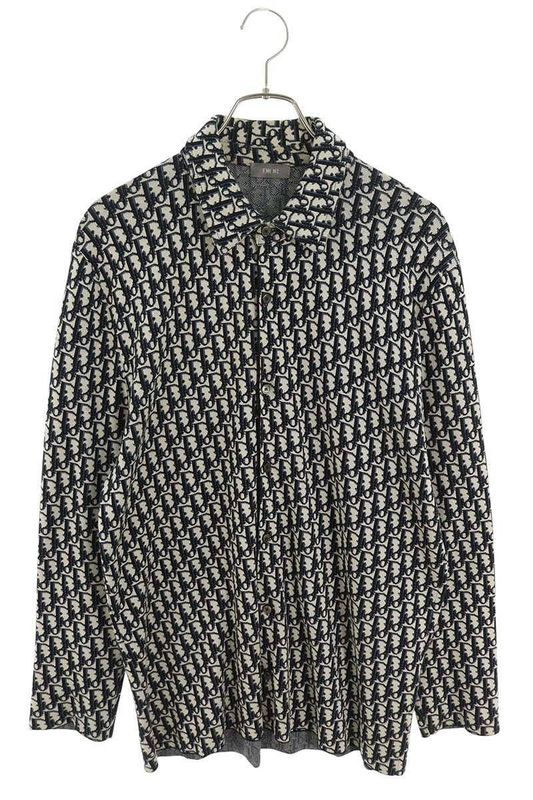 Dior 023m550at099 Obscure Pattern Allover Knit Long Sleeve Shirt Men's M