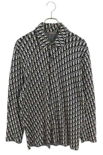 Dior 023m550at099 Obscure Pattern Allover Knit Long Sleeve Shirt Men's M