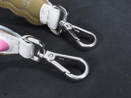 Fendi Strap You Mini Leather Studded Handle Strap For Bags White And