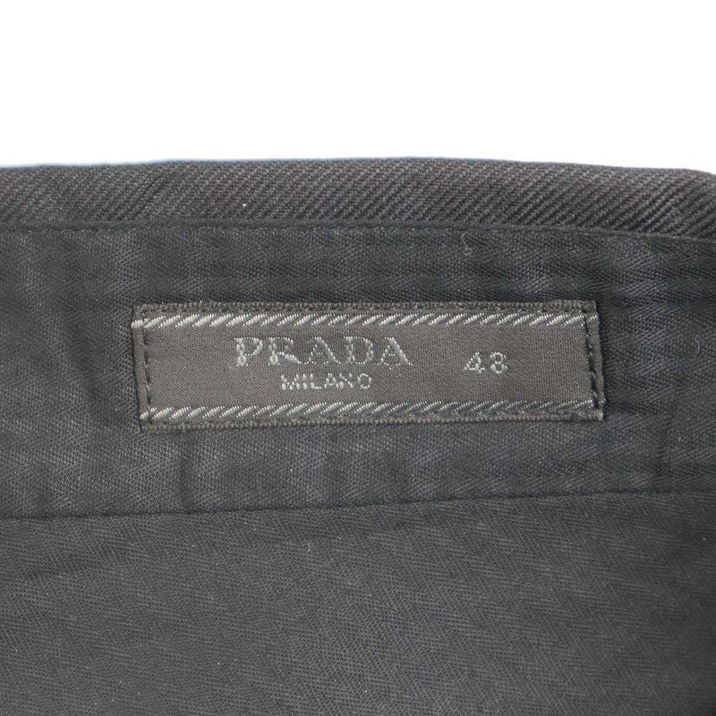 Prada 23ss Wool Mohair Slack Pants Up0214 Black 48