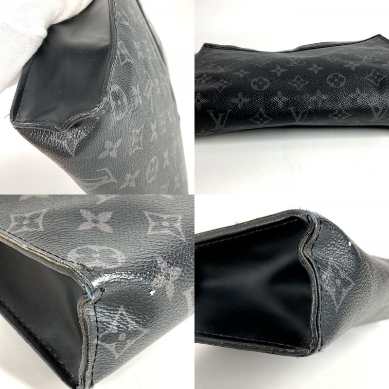 Louis Vuitton Pochette Voyage MM M61692 Monogram Eclipse Canvas Black