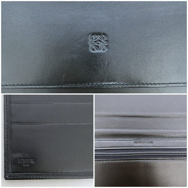 Loewe Trifold Wallet Ec21948 Black Anagram Nappa