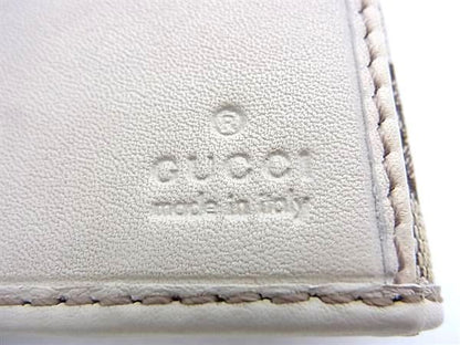 Pattern Gucci 181593 Interlocking G GG Pattern GG Canvas And Leather Bifold