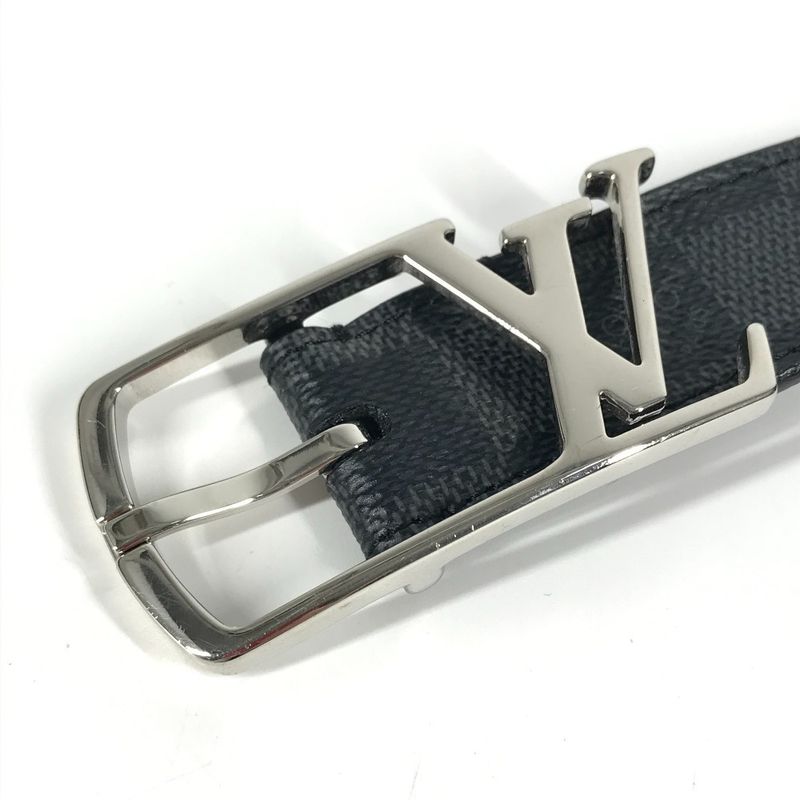 Louis Vuitton Belt Santure Neogram M6057w Damier Graphite Canvas Black