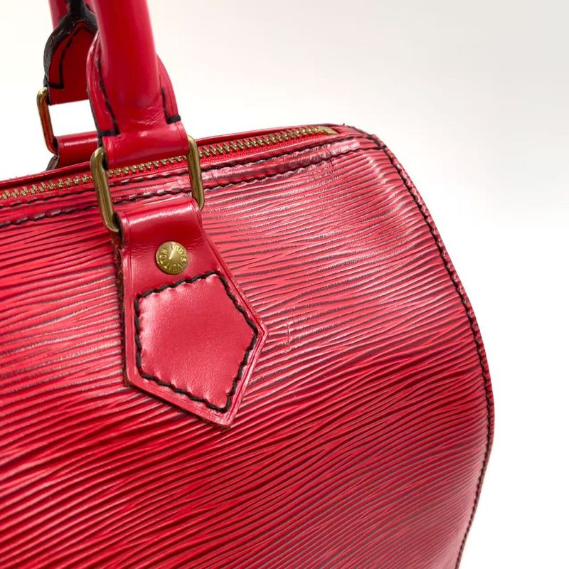 Louis Vuitton Speedy 25 Epi Castilian Red Leather Red Handbag Gold M43017