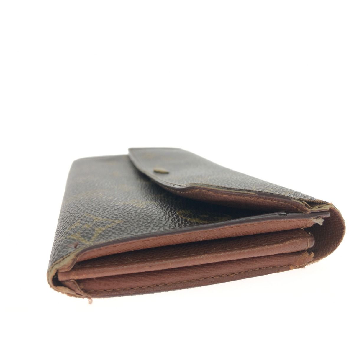 Louis Vuitton Women's Long Wallet Monogram Portomone Credit M61726 Brown