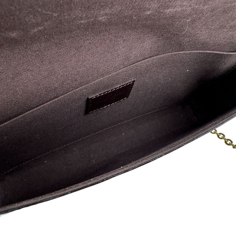 Louis Vuitton Chain Wallet Crossbody Shoulder Bag Monogram Vernis Pochette