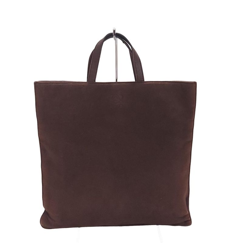 Loewe Tote Bag Anagram Pattern Dark Brown