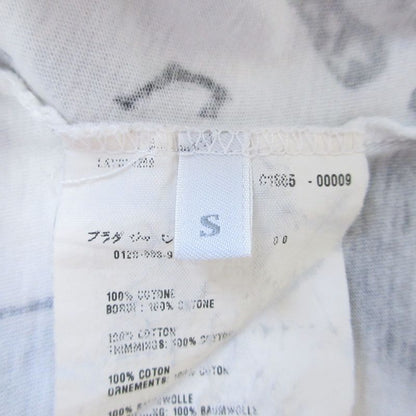 Good Prada Adam Neate Graphic Print Short Sleeve T-Shirt Cut and Sewn S White