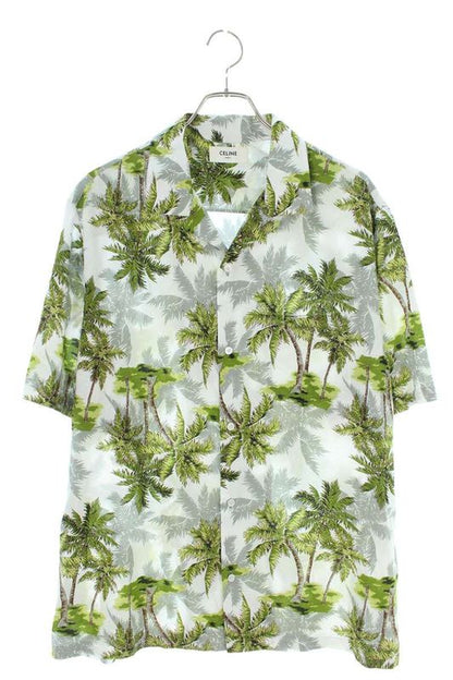 Celine 2c946341x Hawaiian Rayon Short Sleeve Shirt Men's 40