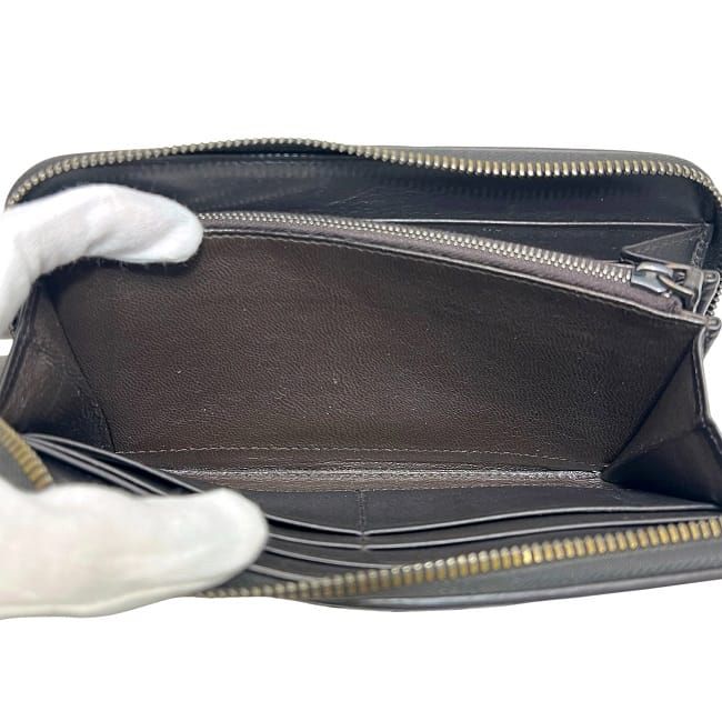 Bottega Veneta Round Zipper Long Wallet Brown Intrecciato Excellent Condition