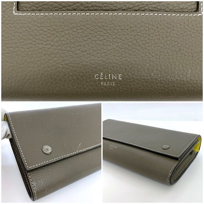 Celine Bifold Long Wallet Large Flap Ec21285 Glazed