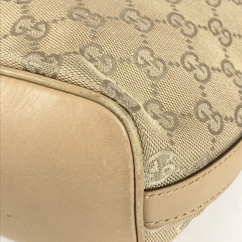Gucci Shoulder Bag GG Logo 73885 GG Canvas/leather Beige