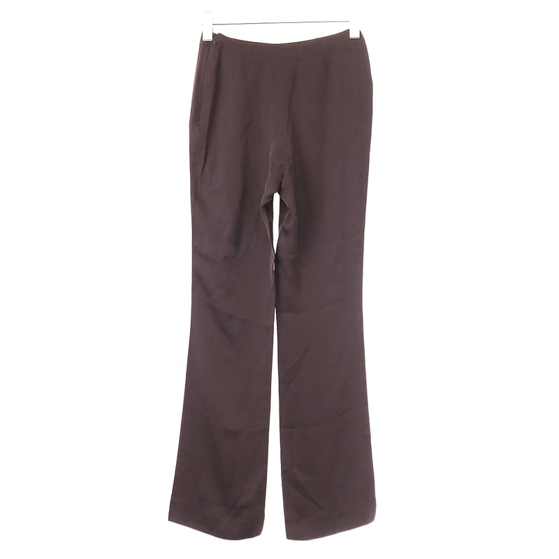 Chanel Silk Pants P19195v11108 Burgundy 36