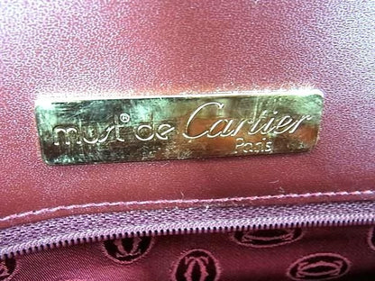 Cartier Must Line Leather Clutch Bag Second Bag Men's Women's