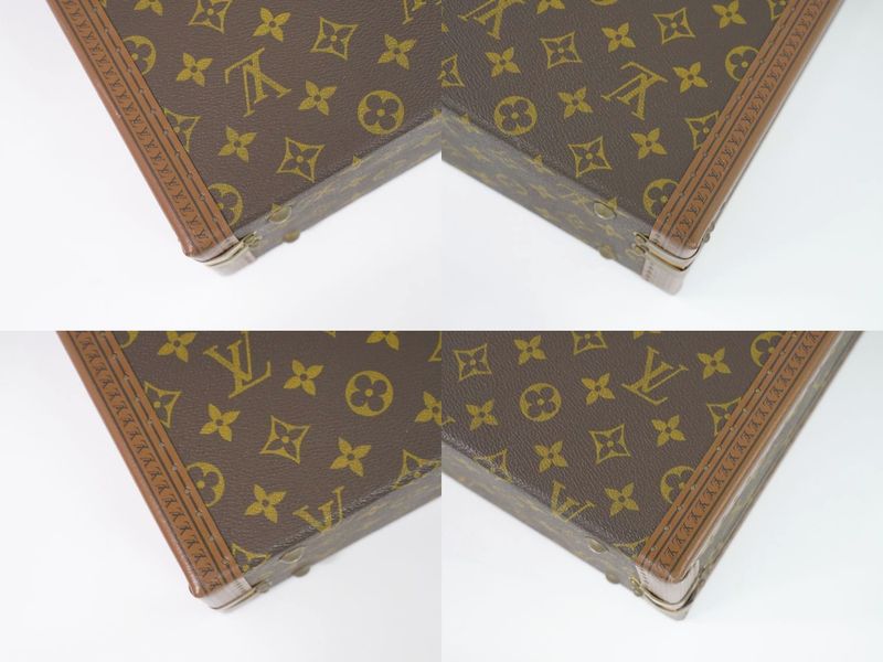 Louis Vuitton LV President Clasor Monogram Attache Case Handbag Brown M53012