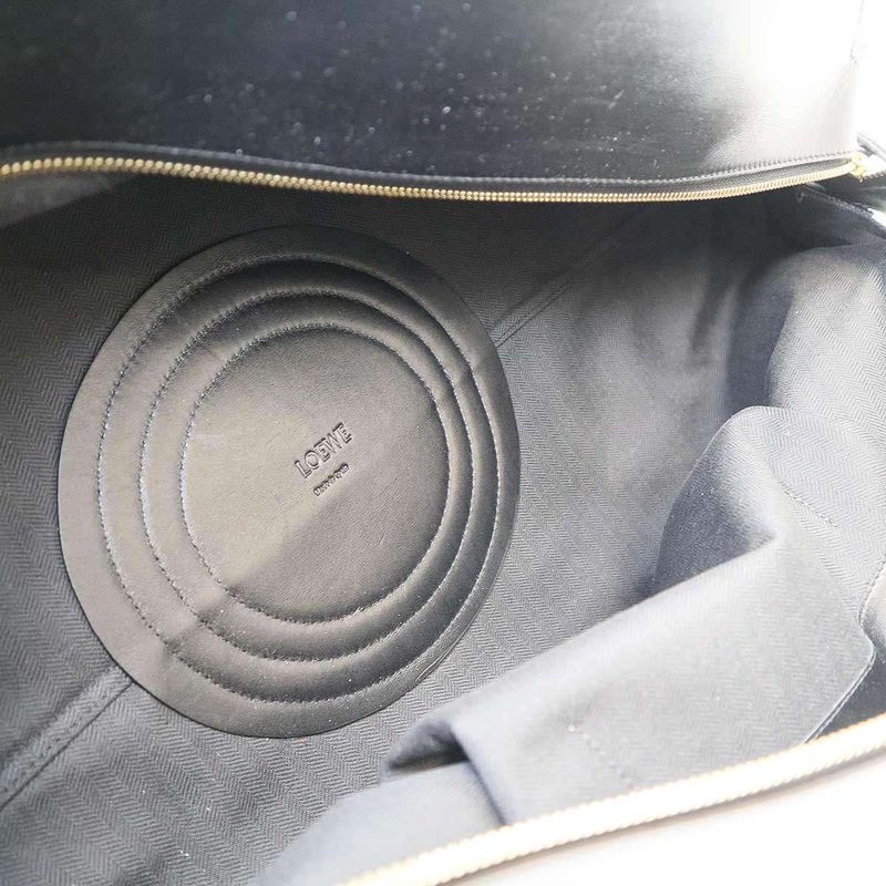 Loewe Paseo Bag XL Paseo Bag Shiny Napa Calf and Canvas Black White