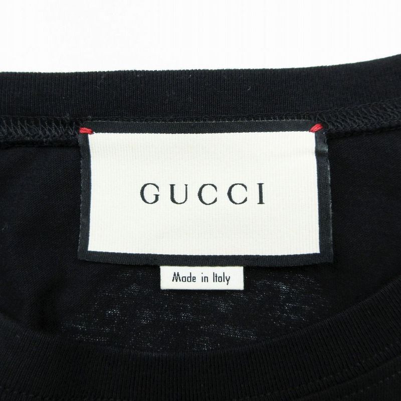 Gucci 492347 Xjald Chateau Marmont Print T-Shirt Short Sleeve Black Size XS