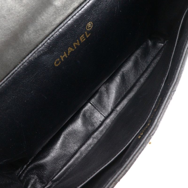 Chanel Double Face Matelasse Lambskin Black Ladies Handbag