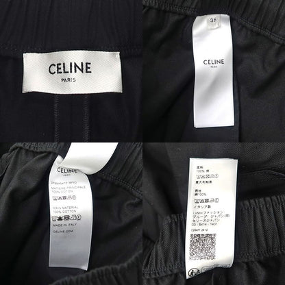 Celine Cargo Pants 2p99a547z 38NO 36 Size Black Gold Hardware Women's