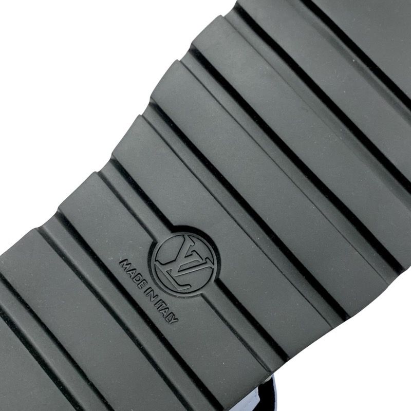 Louis Vuitton Pool Pillow Line Sandals Shoes Leather Blue Black White Unused