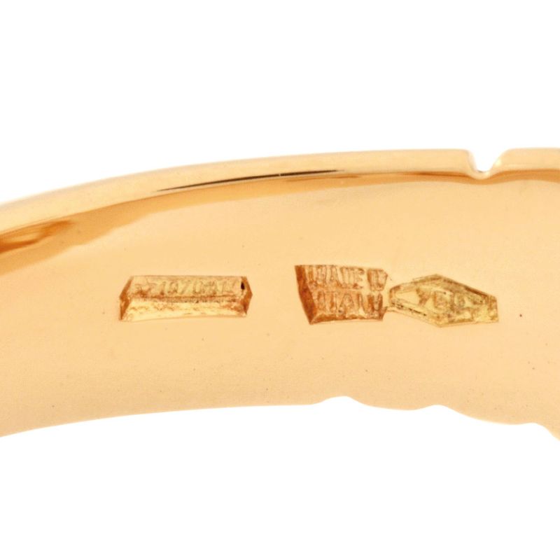 Bulgari Bvlgari Doppio Bachelato Ring With Diamonds Approx 95 18K Yellow Gold