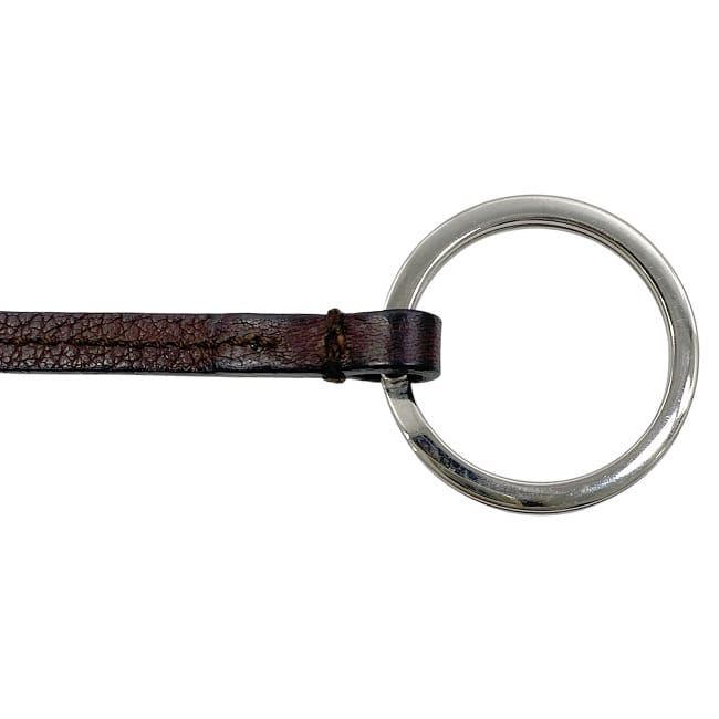 Prada Key Ring With Carabiner Silver Brown 1ap087 Excellent Condition Brass