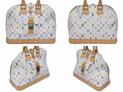 Louis Vuitton Takashi Murakami Alma GM Handbag Monogram Multicolor White — view 2