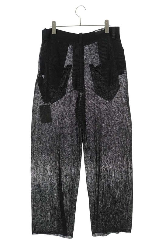 Balenciaga 23AW 745461 T6219 Waxed Cotton Long Pants Men's S