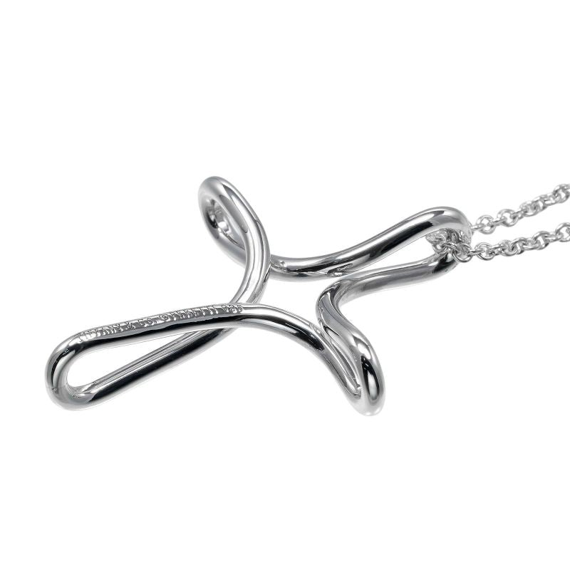 Tiffany & Co Open Cross Silver 925 Ladies 6.54g Necklace