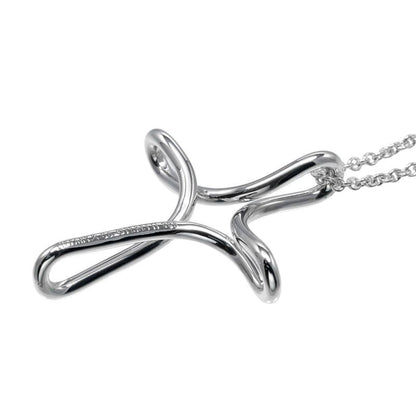 Tiffany & Co Open Cross Silver 925 Ladies 6.54g Necklace