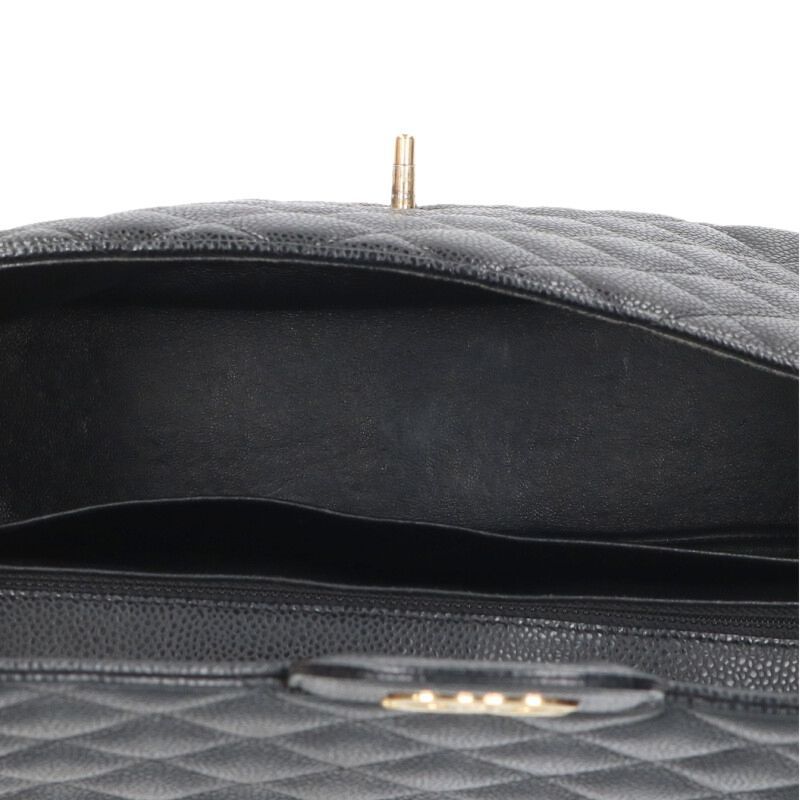 Chanel A28600 Deca Matelasse 30 Caviar Skin Single Flap Shoulder Bag Women 30