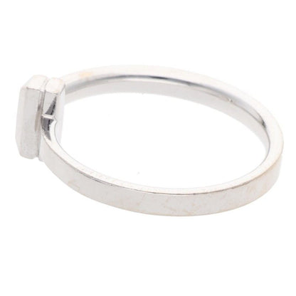 Tiffany & Co 18K White Goldt One Narrow White Gold Ring Men's Size 16.5