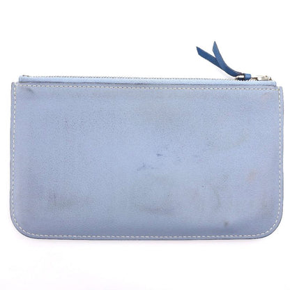 Hermes Dogon Calf Blue □R Unisex Long Wallet