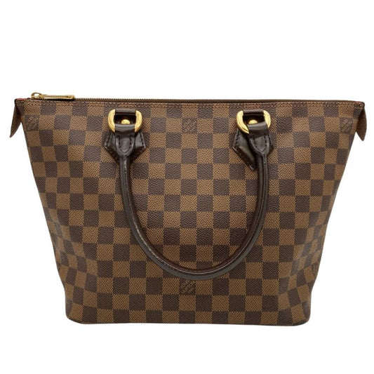 Louis Vuitton Saleya PM Tote Bag Damier Ebène N51183 Gold Hardware Vi0049